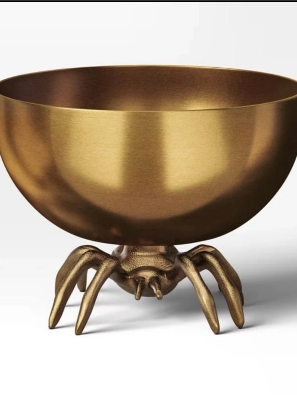 Target Threshold 28 oz Stainless Steel Gold Halloween Spider Candy Bowl